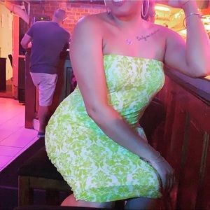 Strapless ruched dress